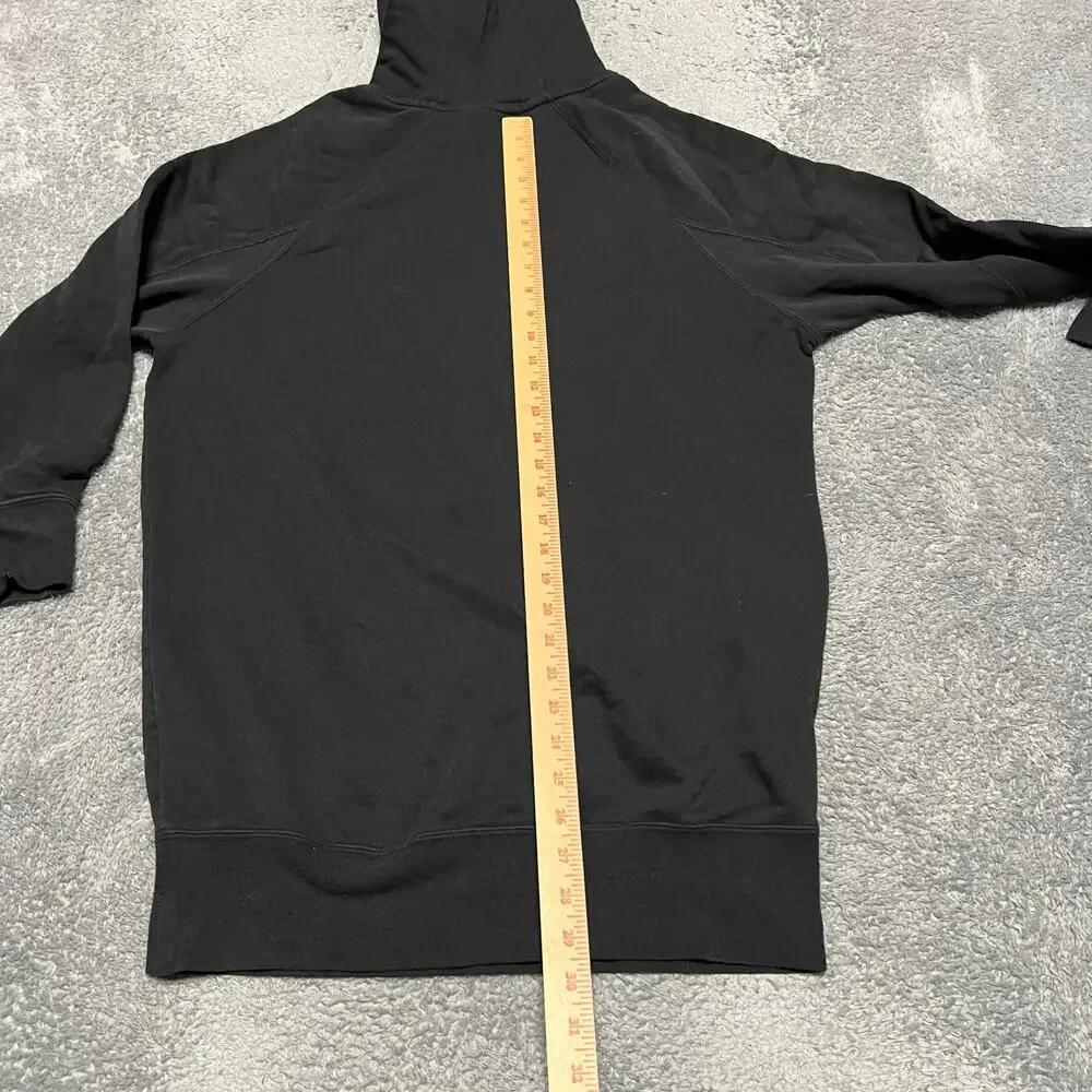 Nike Rally Sportswear Hoodie Womens XS Black Funnel Neck Fleece Oversized Long